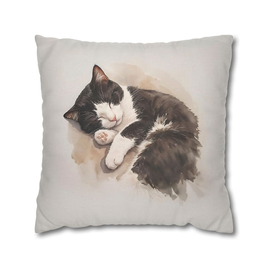 tuxedo cat pillow case