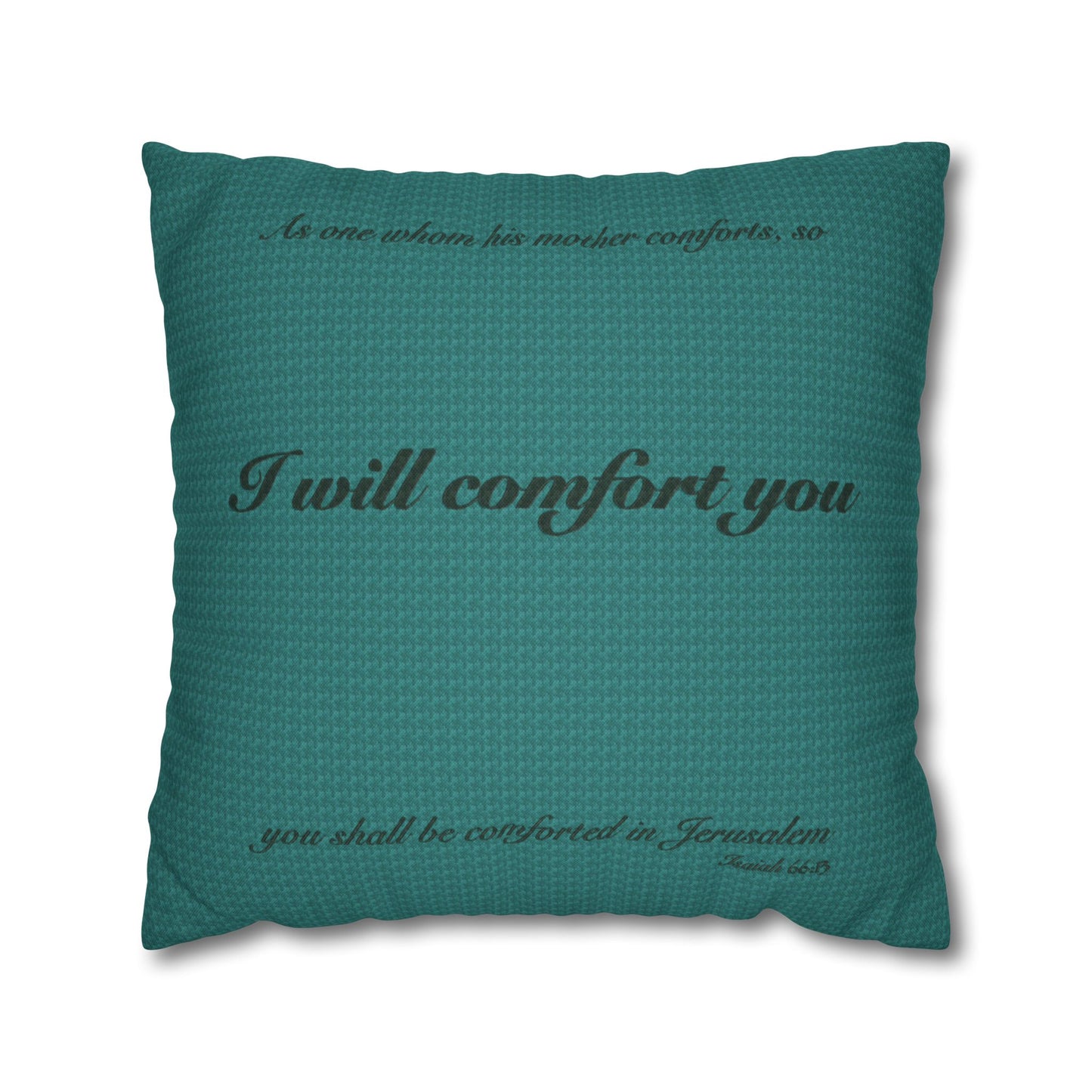 Scripture Pillowcase I Will Comfort You | Smaragd Green