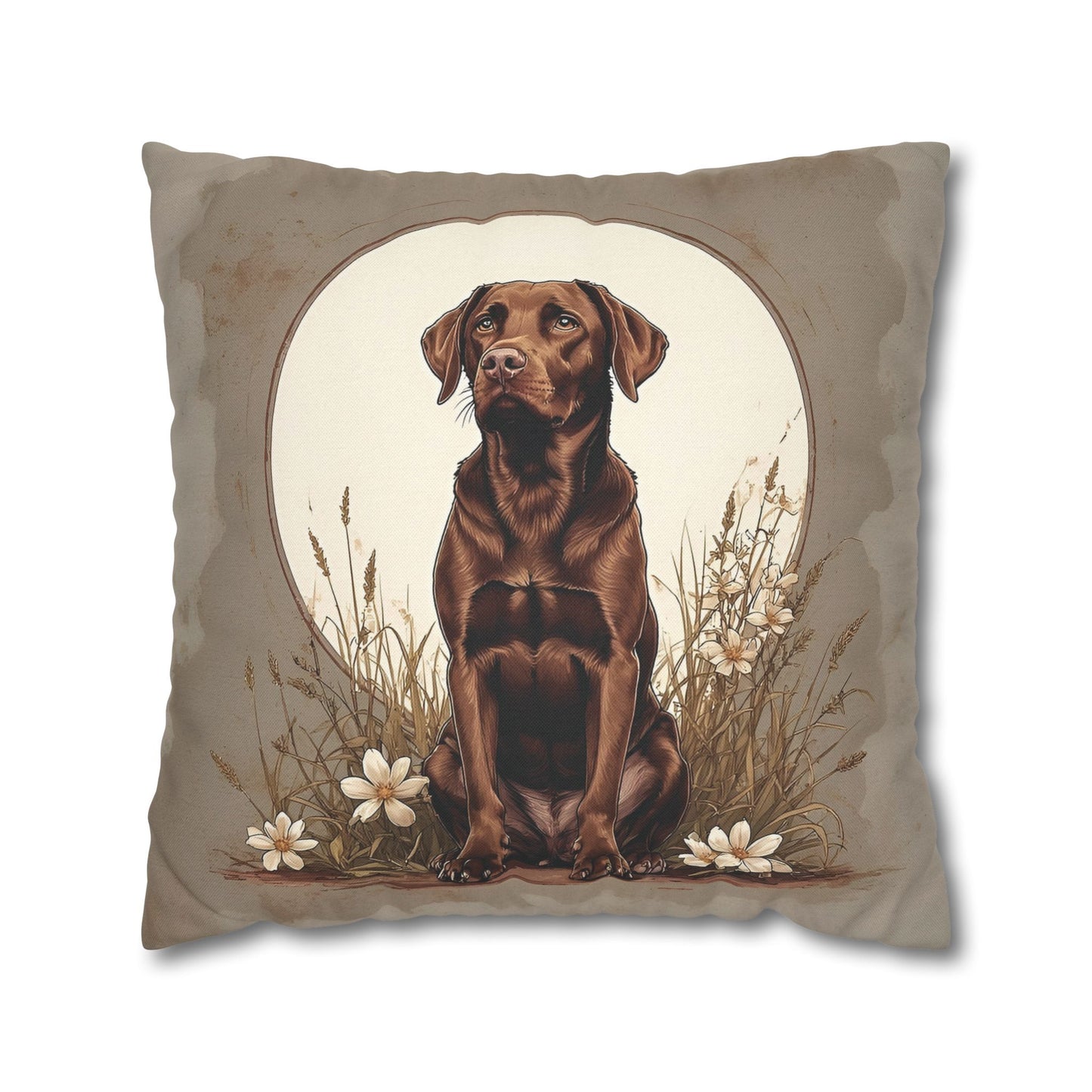 Chocolate Labrador Kissenhülle Polyester