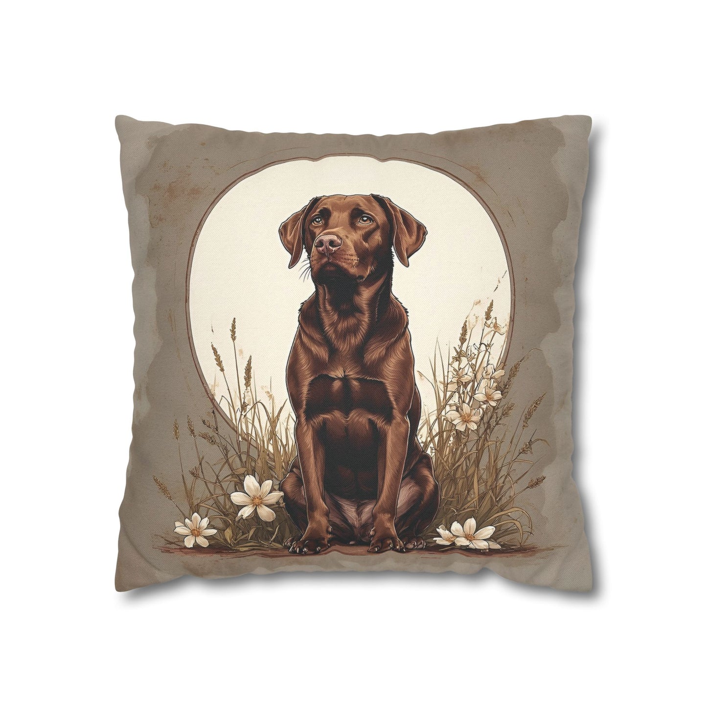 Chocolate Labrador Kissenhülle Polyester