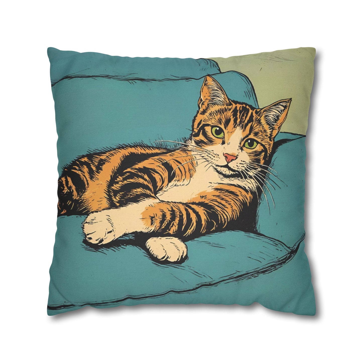 Katzen-Kissenbezug