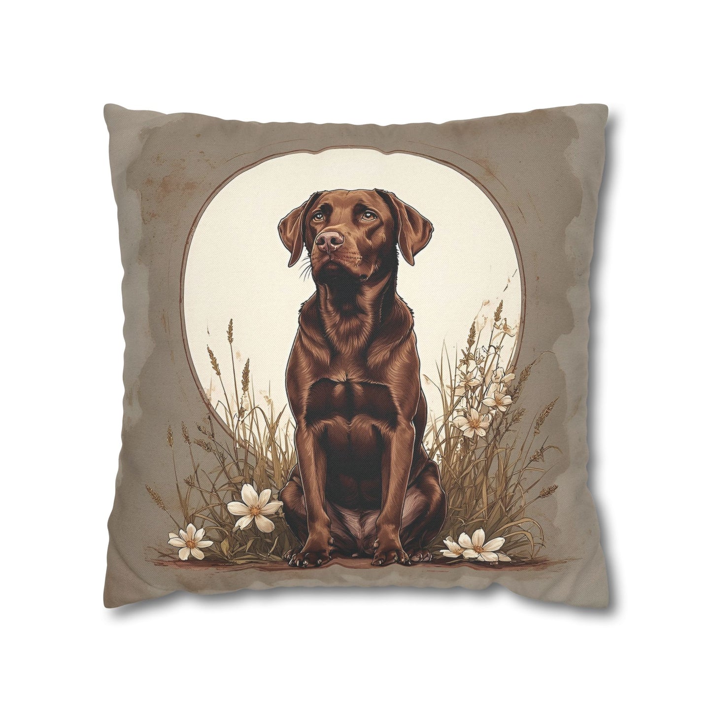 Chocolate Labrador Kissenhülle Polyester