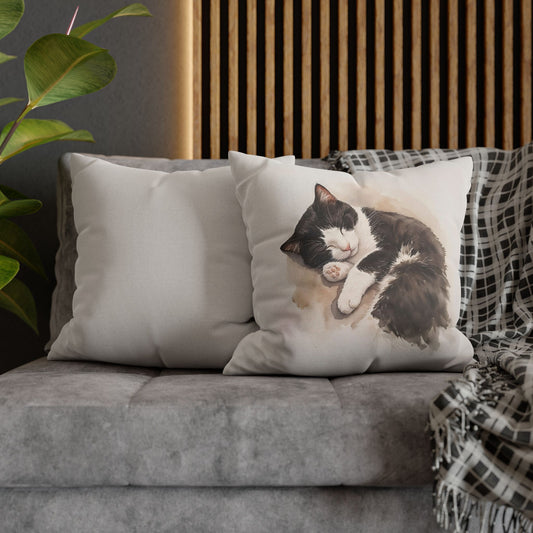 tuxedo cat pillow case
