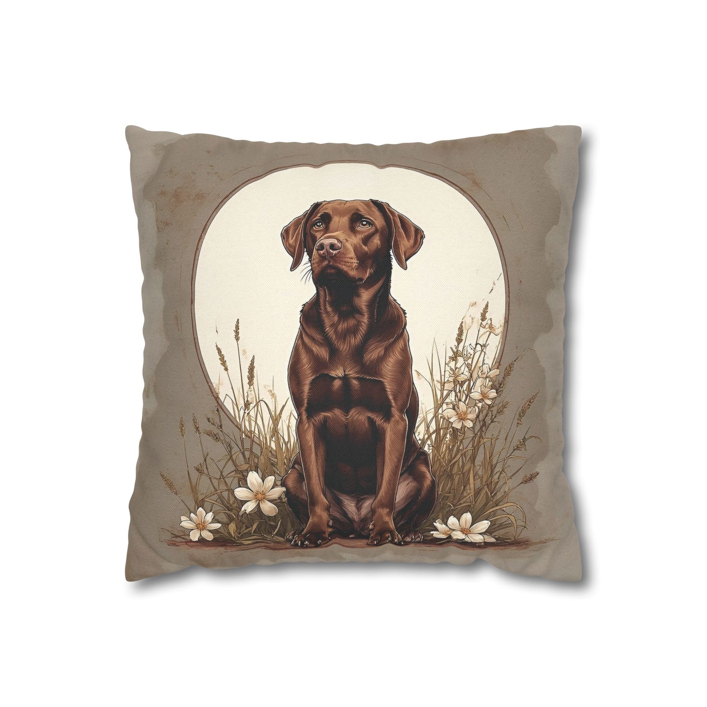 Chocolate Labrador Kissenhülle Polyester