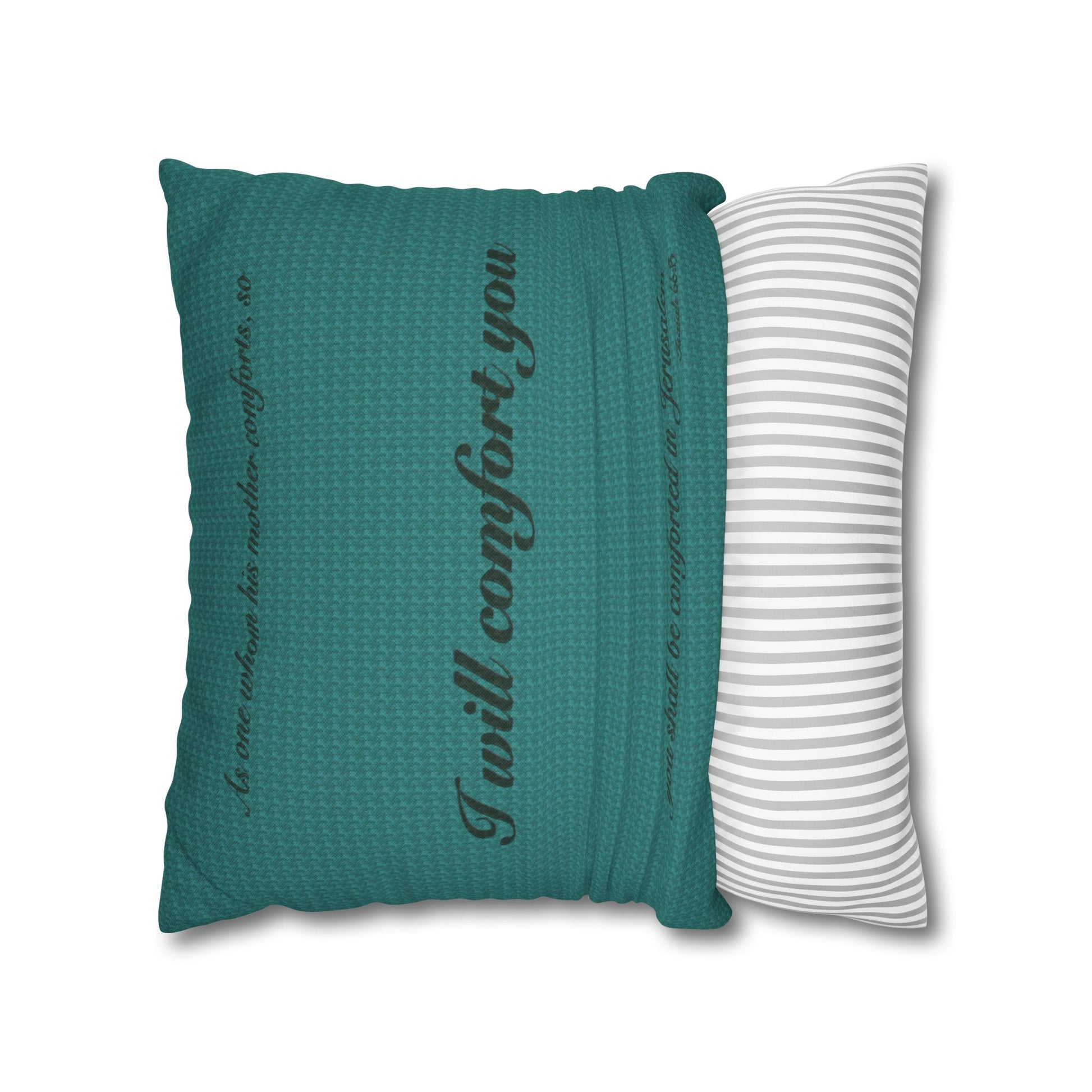 Scripture Pillowcase I Will Comfort You | Smaragd Green