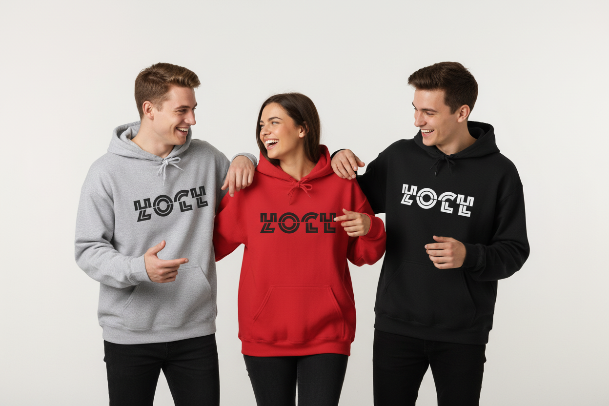 HOCHZOLL Hoodie Schwarz Unisex