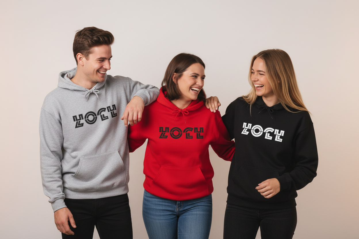 HOCHZOLL Hoodie Schwarz Unisex